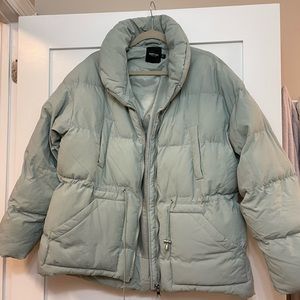 NASTY GAL LIGHT BLUE PUFFER JACKET